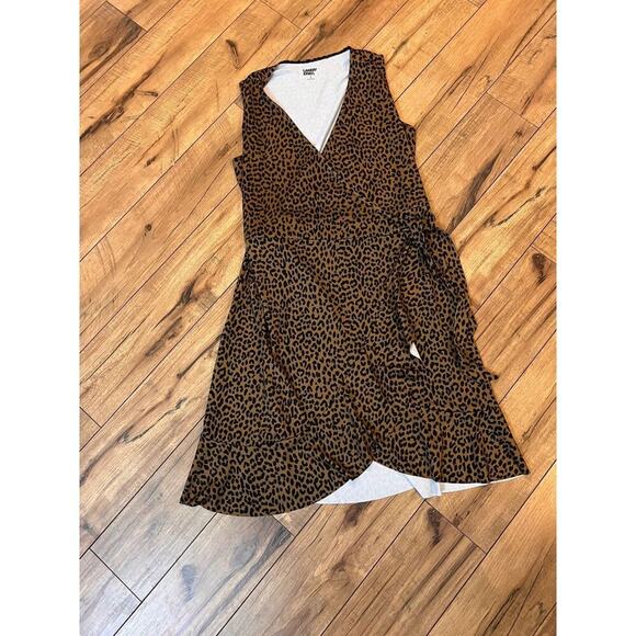 Lands End size small wrap dress swim cover up animal print - Picture 2 of 7